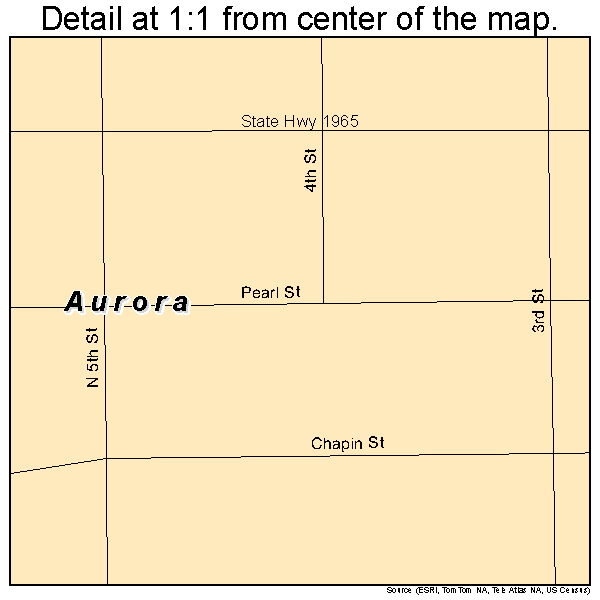 Aurora, North Carolina road map detail