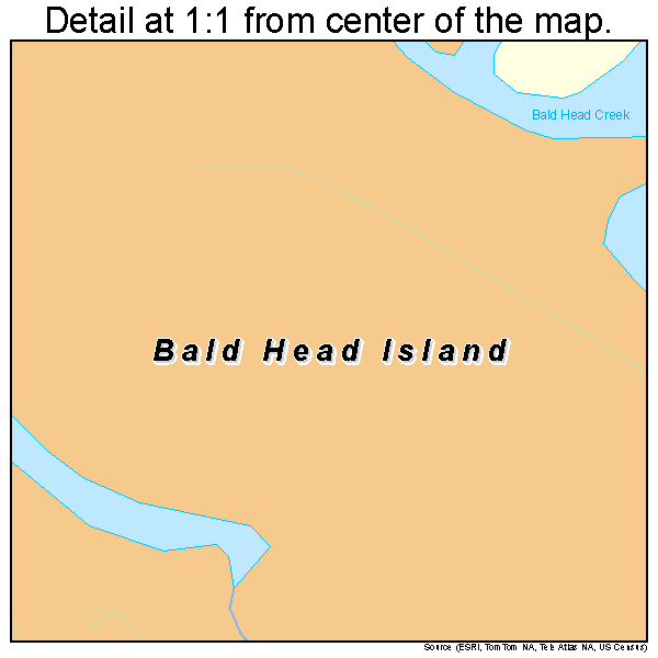 Bald Head Island, North Carolina road map detail
