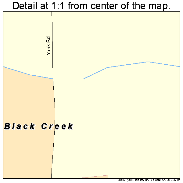 Black Creek, North Carolina road map detail