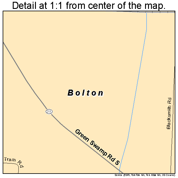 Bolton, North Carolina road map detail