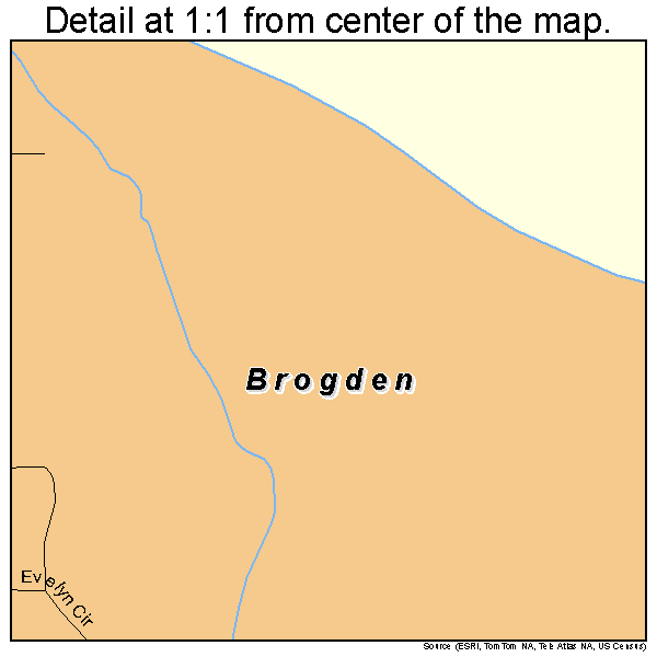 Brogden, North Carolina road map detail