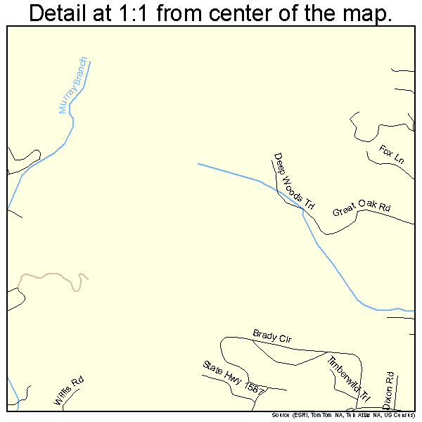 Canton, North Carolina road map detail