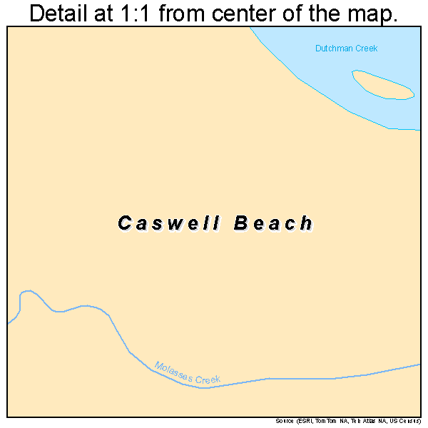 Caswell Beach, North Carolina road map detail