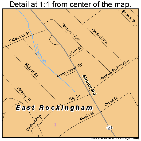 East Rockingham, North Carolina road map detail