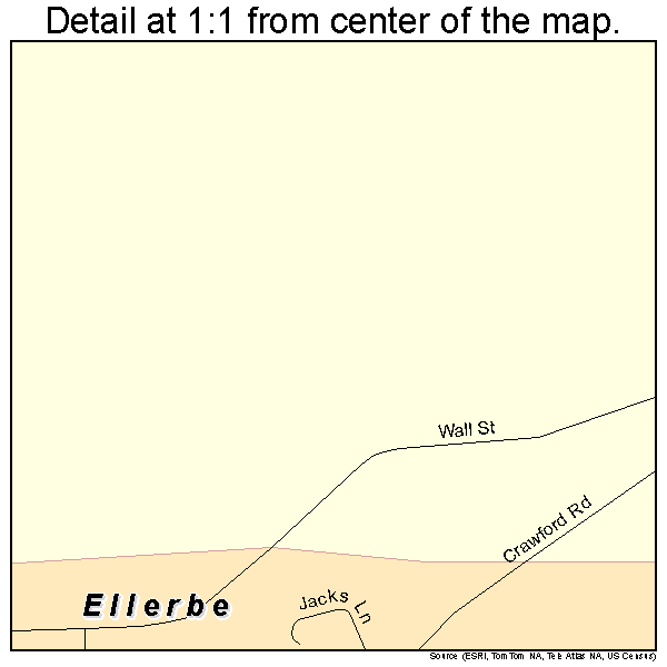 Ellerbe, North Carolina road map detail