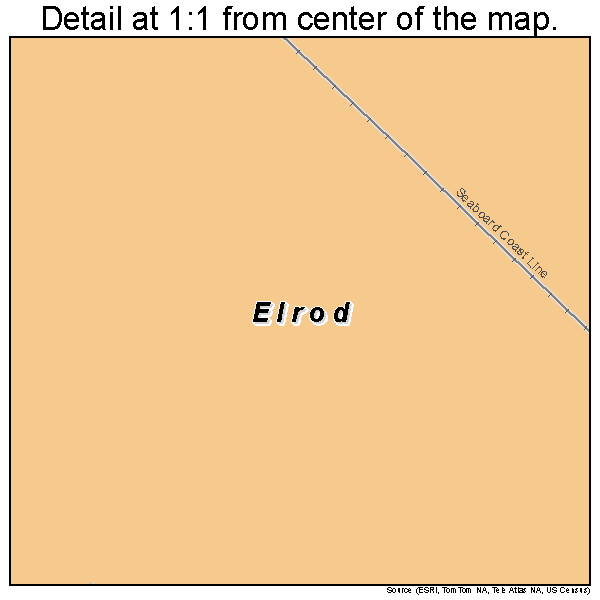 Elrod, North Carolina road map detail