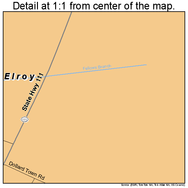 Elroy, North Carolina road map detail