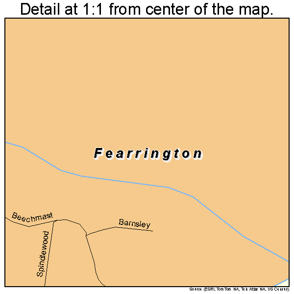 Fearrington, North Carolina road map detail