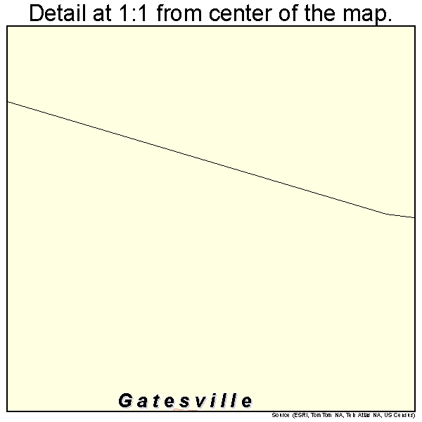 Gatesville, North Carolina road map detail