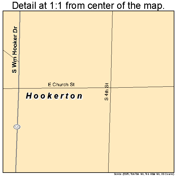 Hookerton, North Carolina road map detail