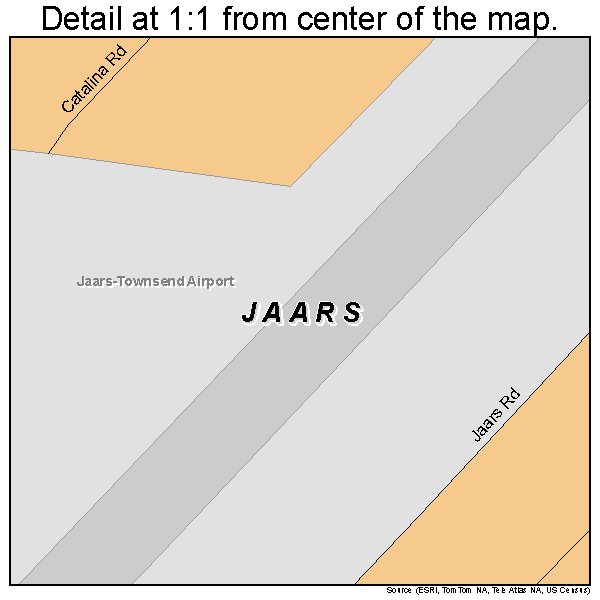 JAARS, North Carolina road map detail