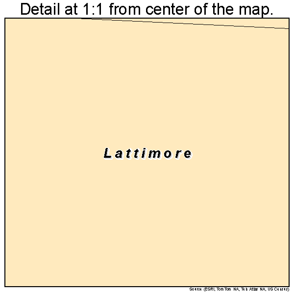 Lattimore, North Carolina road map detail