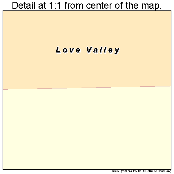 Love Valley, North Carolina road map detail