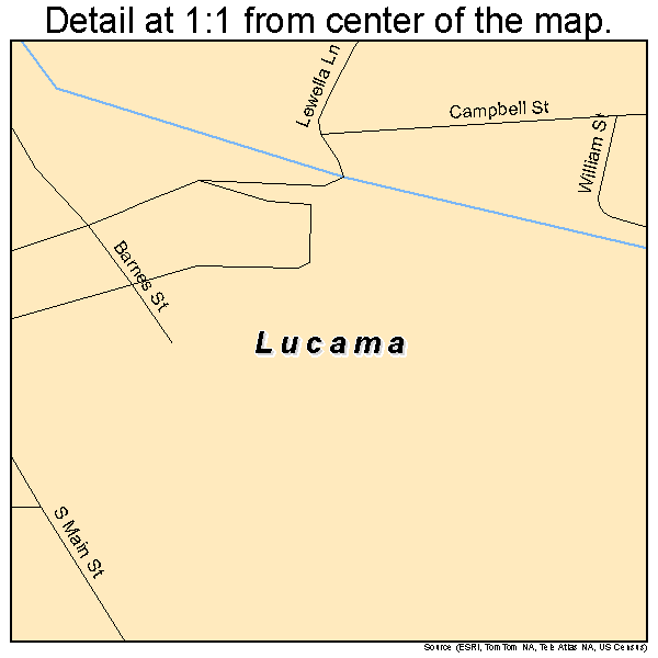 Lucama, North Carolina road map detail