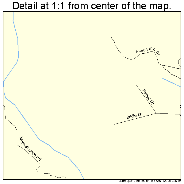 Maggie Valley, North Carolina road map detail