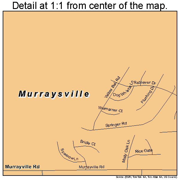Murraysville, North Carolina road map detail