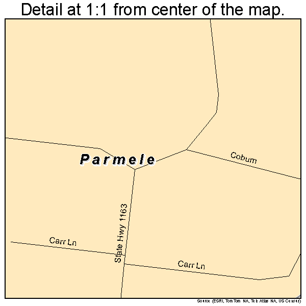 Parmele, North Carolina road map detail