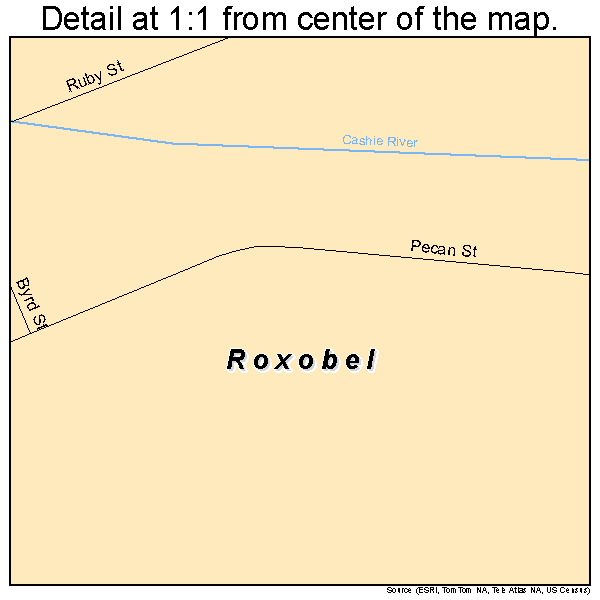 Roxobel, North Carolina road map detail