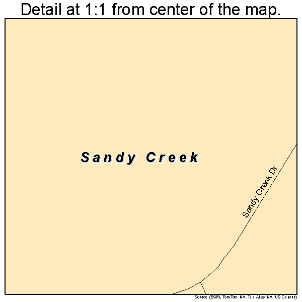 Sandy Creek, North Carolina road map detail