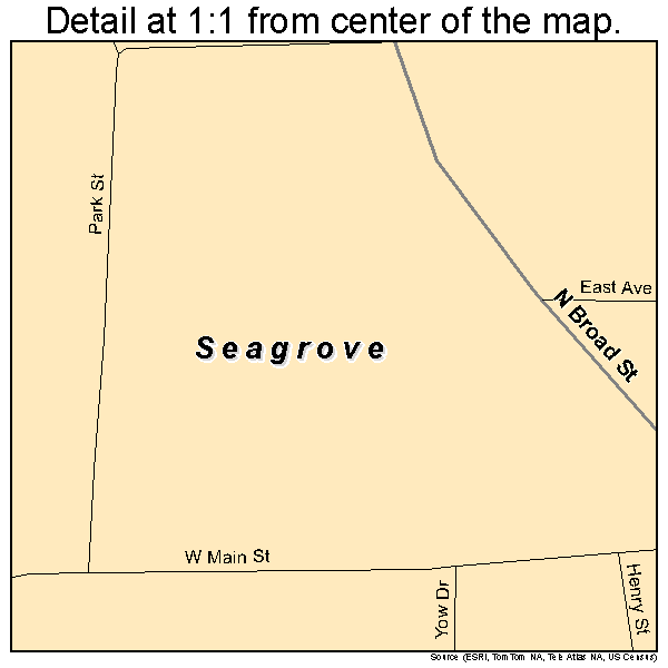 Seagrove, North Carolina road map detail