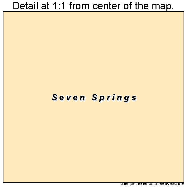 Seven Springs, North Carolina road map detail