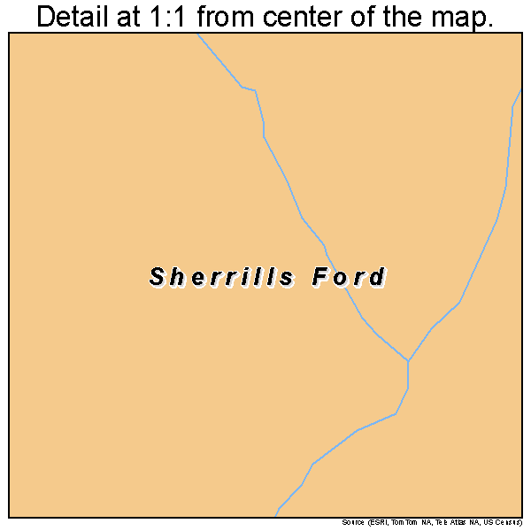 Sherrills Ford, North Carolina road map detail