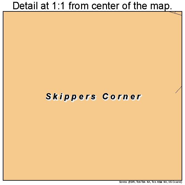 Skippers Corner, North Carolina road map detail