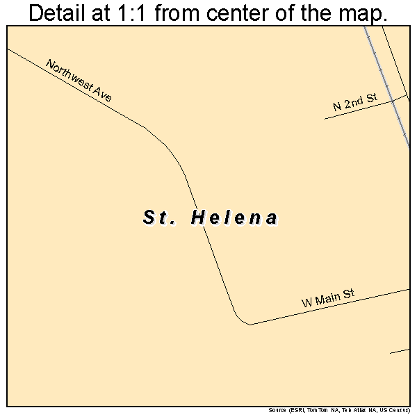 St. Helena, North Carolina road map detail