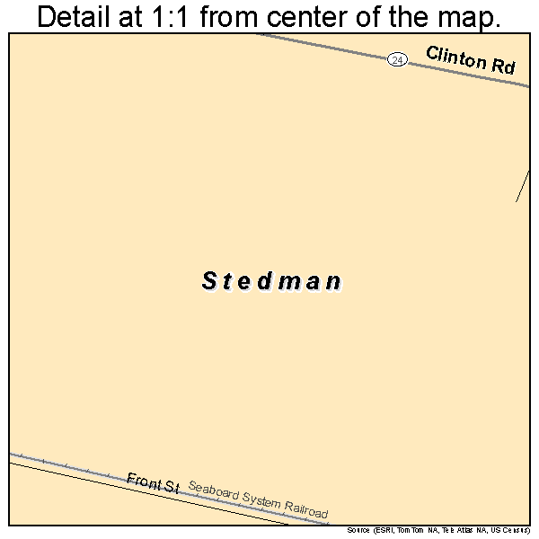 Stedman, North Carolina road map detail