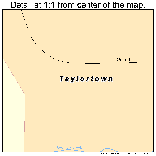 Taylortown, North Carolina road map detail