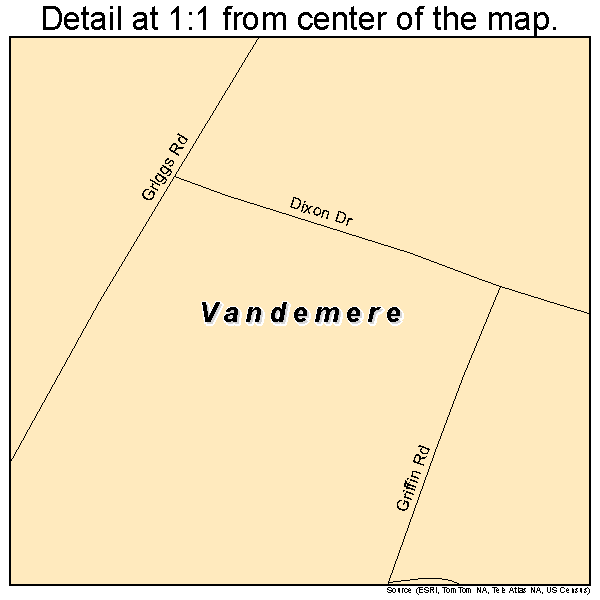 Vandemere, North Carolina road map detail