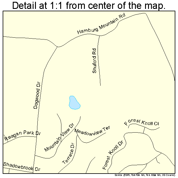 Weaverville, North Carolina road map detail