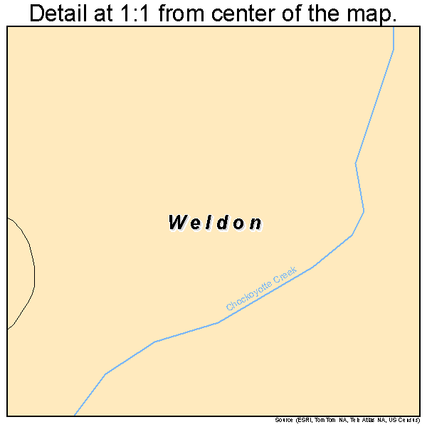 Weldon, North Carolina road map detail