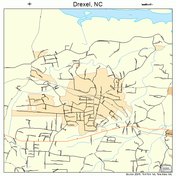 Drexel, NC street map