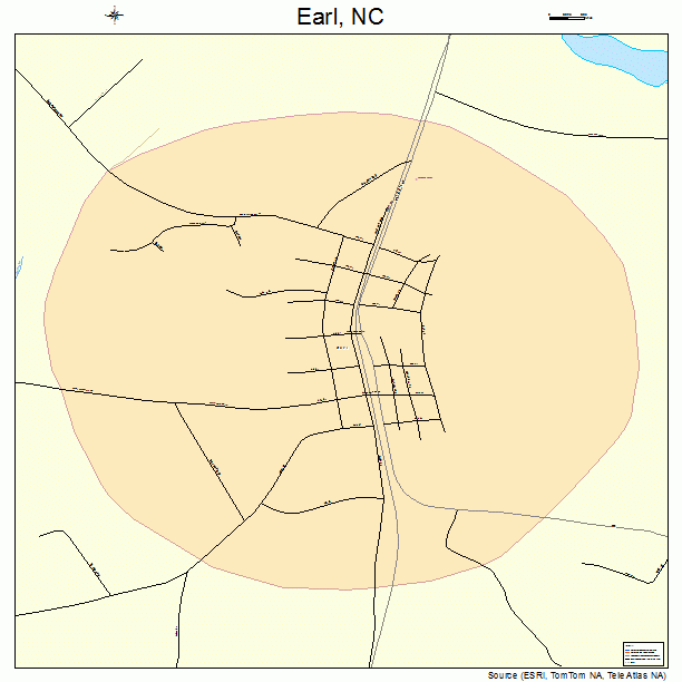Earl, NC street map