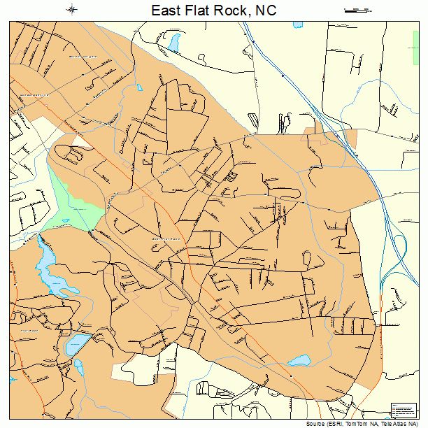 East Flat Rock, NC street map
