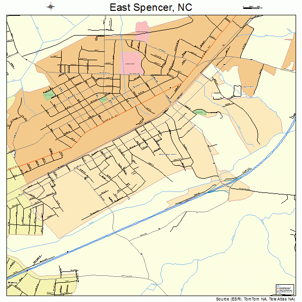 East Spencer, NC street map