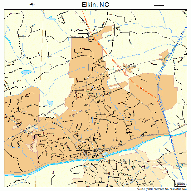 Elkin, NC street map