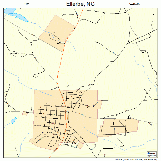 Ellerbe, NC street map
