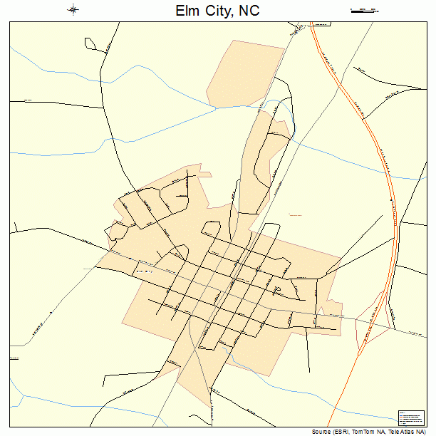 Elm City, NC street map