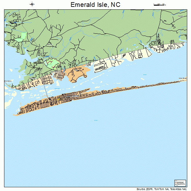 Emerald Isle, NC street map