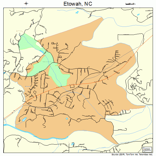 Etowah, NC street map