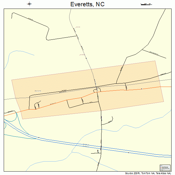 Everetts, NC street map