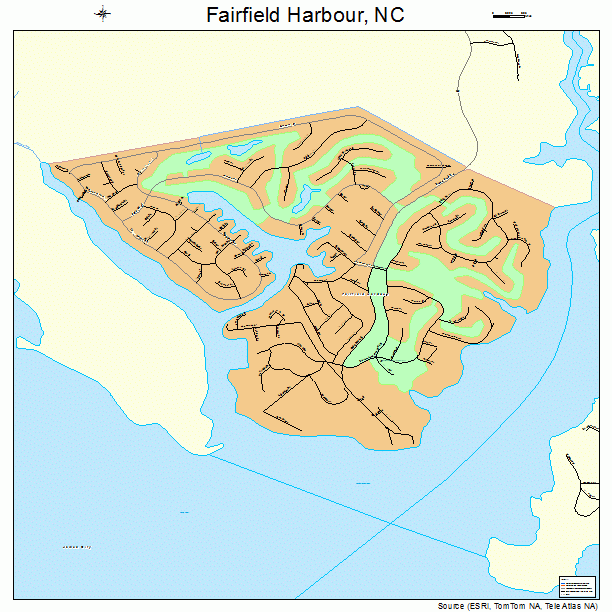 Fairfield Harbour, NC street map