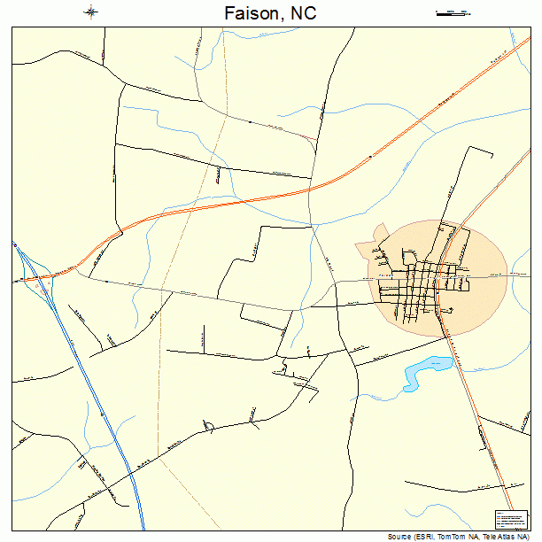Faison, NC street map