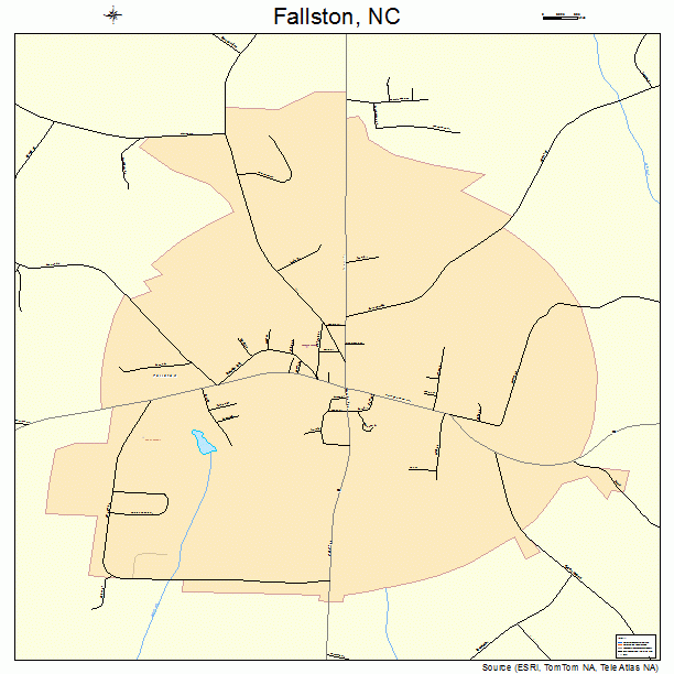 Fallston, NC street map