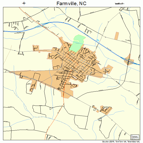 Farmville, NC street map