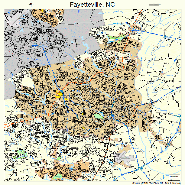 Fayetteville, NC street map