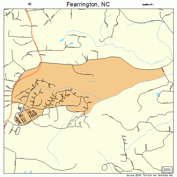 Fearrington, NC street map