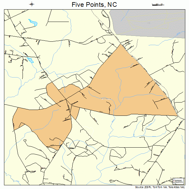 Five Points, NC street map